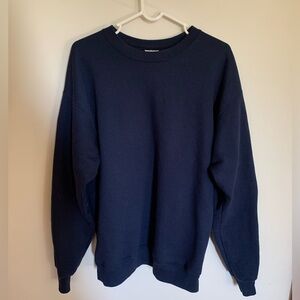 Navy blue crewneck sweatshirt